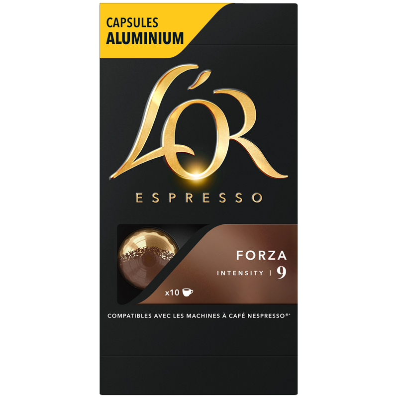Кофе в капсулах L OR "Espresso Forza", капсула 5,2г, 10 алюм. капсул, для машины Nespresso