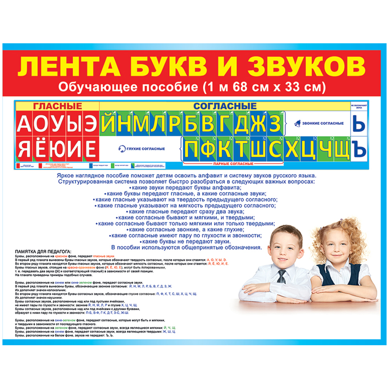 Плакат-полоска Открытая планета "Лента букв", 168*33см