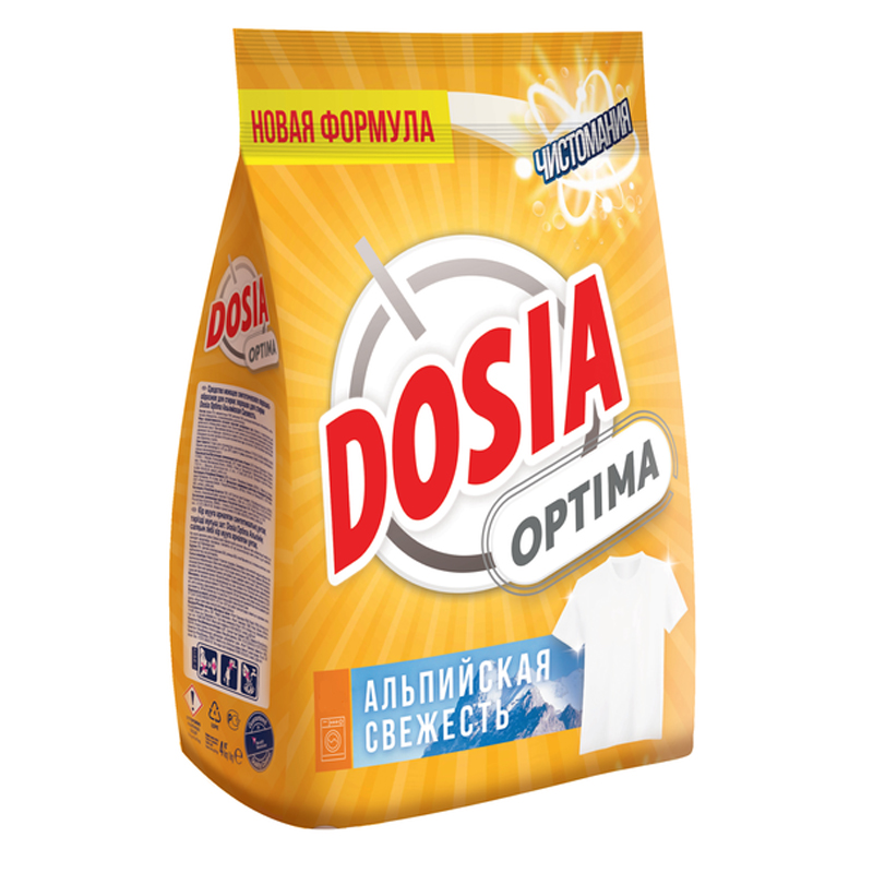Порошок для машинной стирки Dosia "Optima. Альпийская Свежесть", 1,2кг