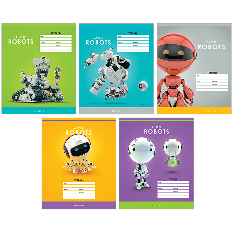 Тетрадь 12л., клетка ArtSpace "Роботы. Cool robots"