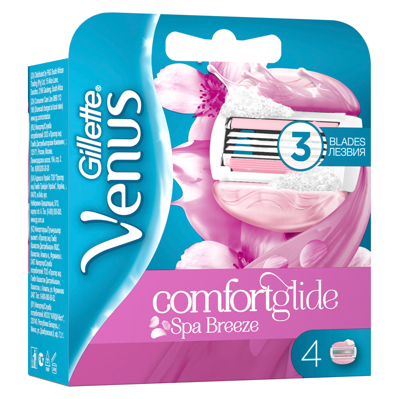 Кассеты для бритья сменные Venus "Comfort Glide SPA Breeze", 4шт. (ПОД ЗАКАЗ)