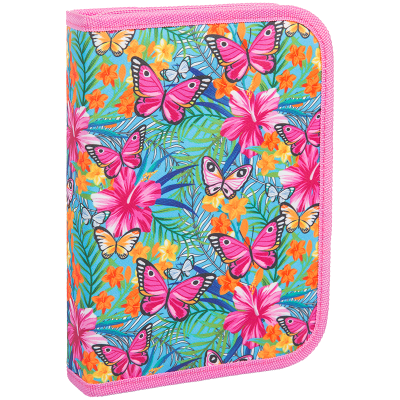 Пенал 1 отделение, 200*140*40 Berlingo "Butterflies", полиэстер