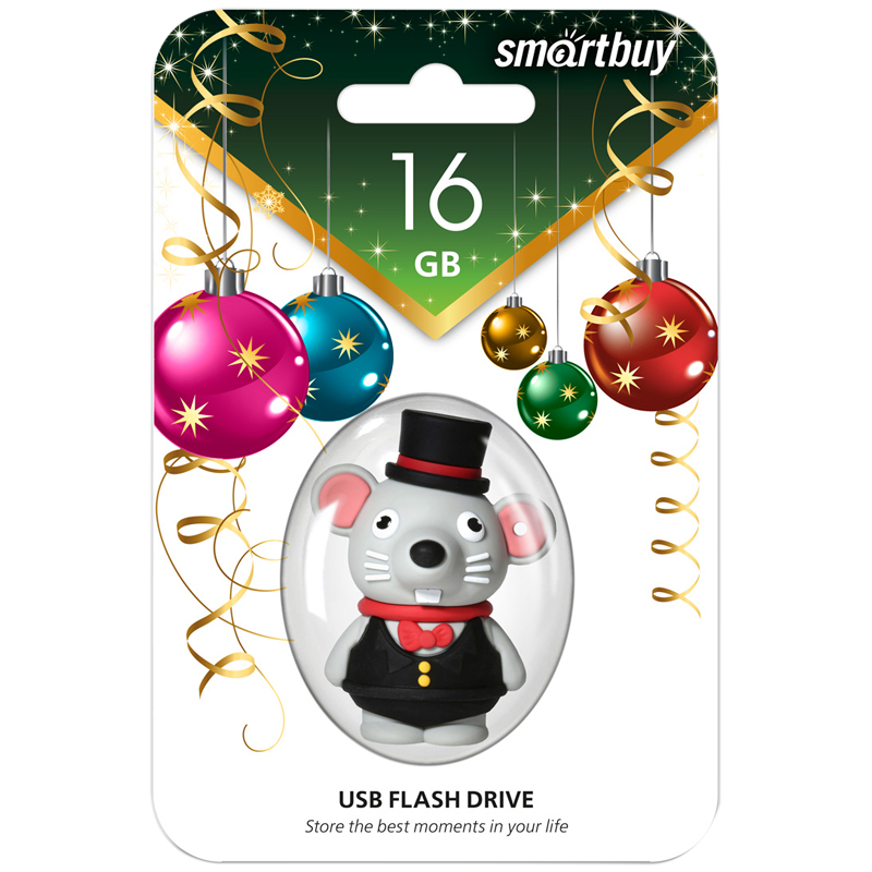 Память Smart Buy "Wild series" Мышка 16GB, USB 2.0 Flash Drive