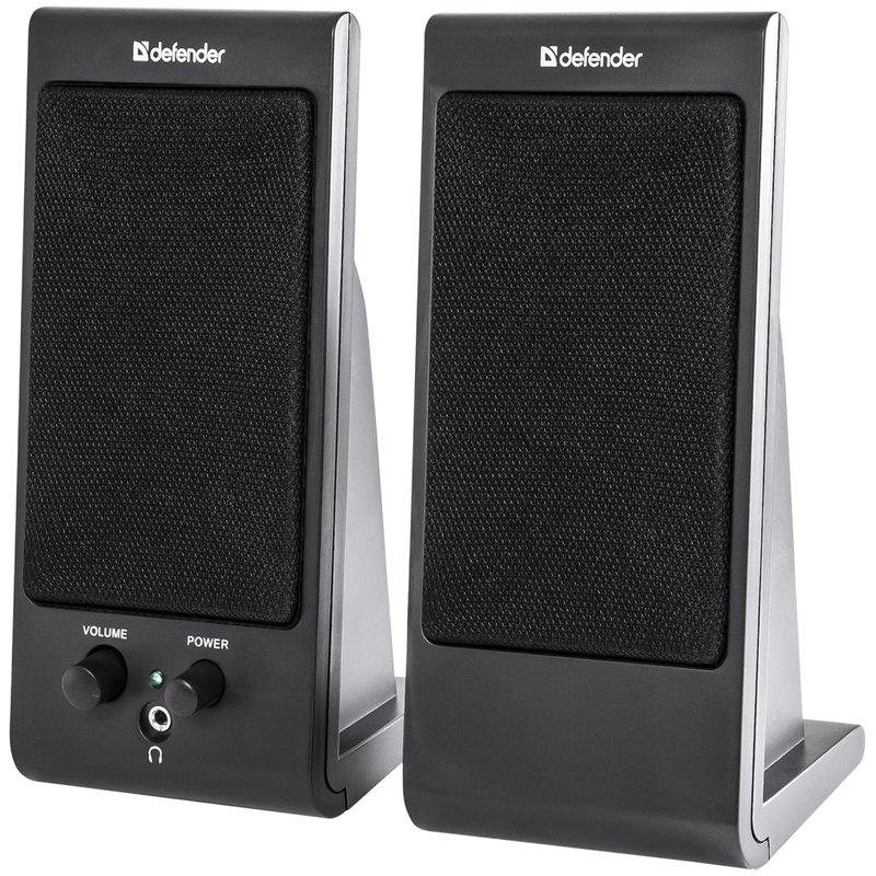Колонки Defender SPK 170, 2*2W, питание от USB, черный