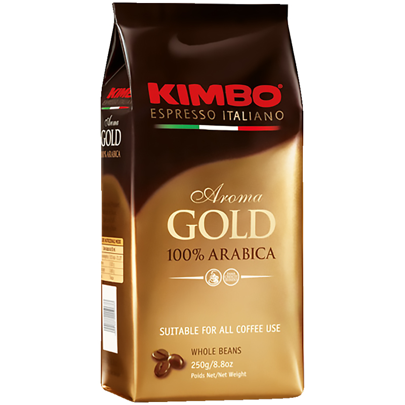 Кофе в зернах Kimbo "Aroma Gold", мягкая упаковка, 250г