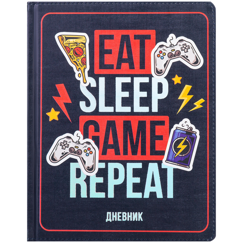 Дневник 1-11 кл. 48л. (твердый) Greenwich Line "Game repeat", иск. кожа, фольга, печать, тон. блок, ляссе
