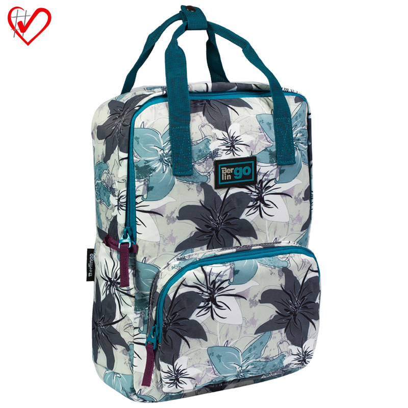 Рюкзак Berlingo Casual "Flowers" 36*24*14см, 1 отделение, 3 кармана, уплотненная спинка