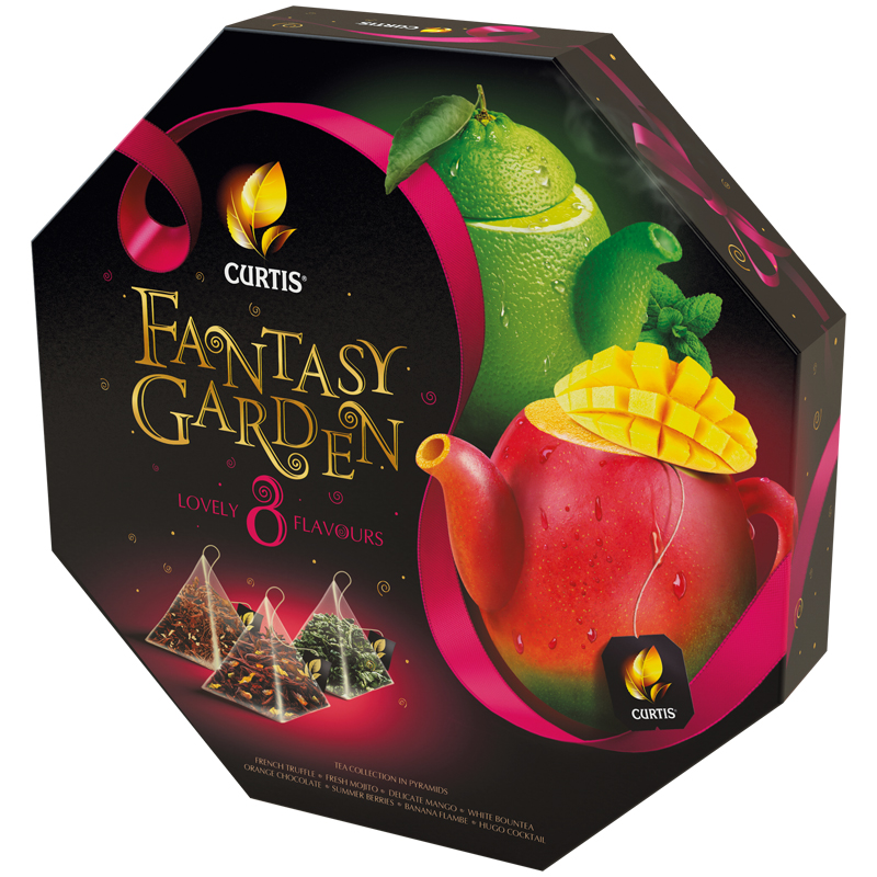 Подарочный набор чая Curtis "Fantasy Garden", 8 вкусов, 45 пакетиков-пирамидок, 70,5г