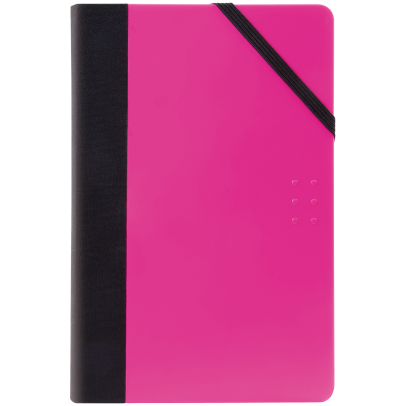 Ежедневник недатир. A5, 104л., пластик, Milan "Flash Pink", розовый