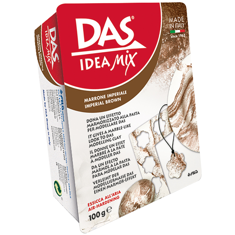 Масса для лепки DAS "Idea mix", коричневый, 100г, имитация камня, вакуумный пакет