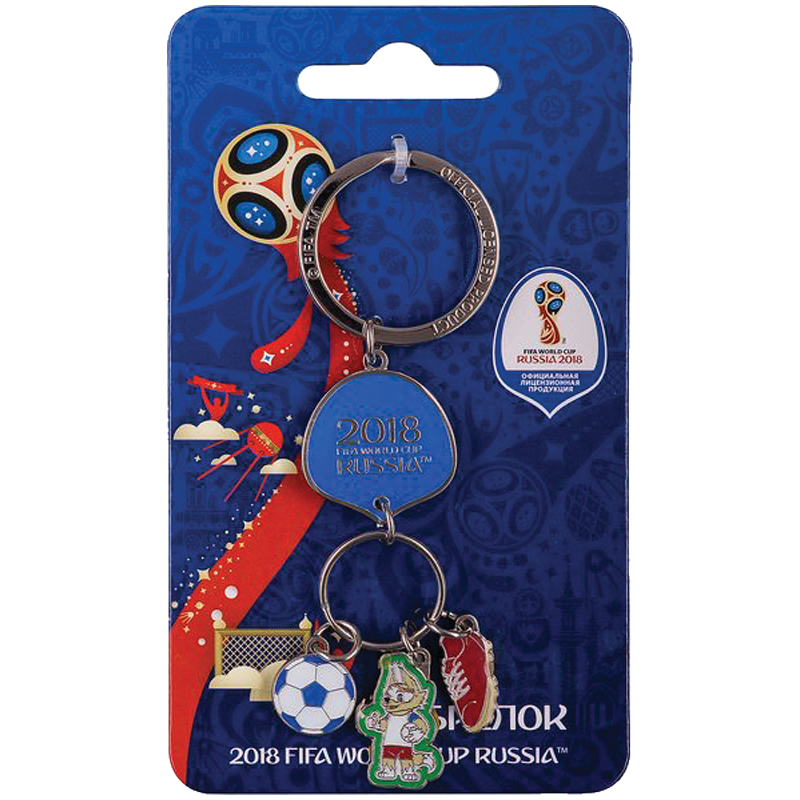 Брелок с подвесками FIFA 2018 "Забивака", металл