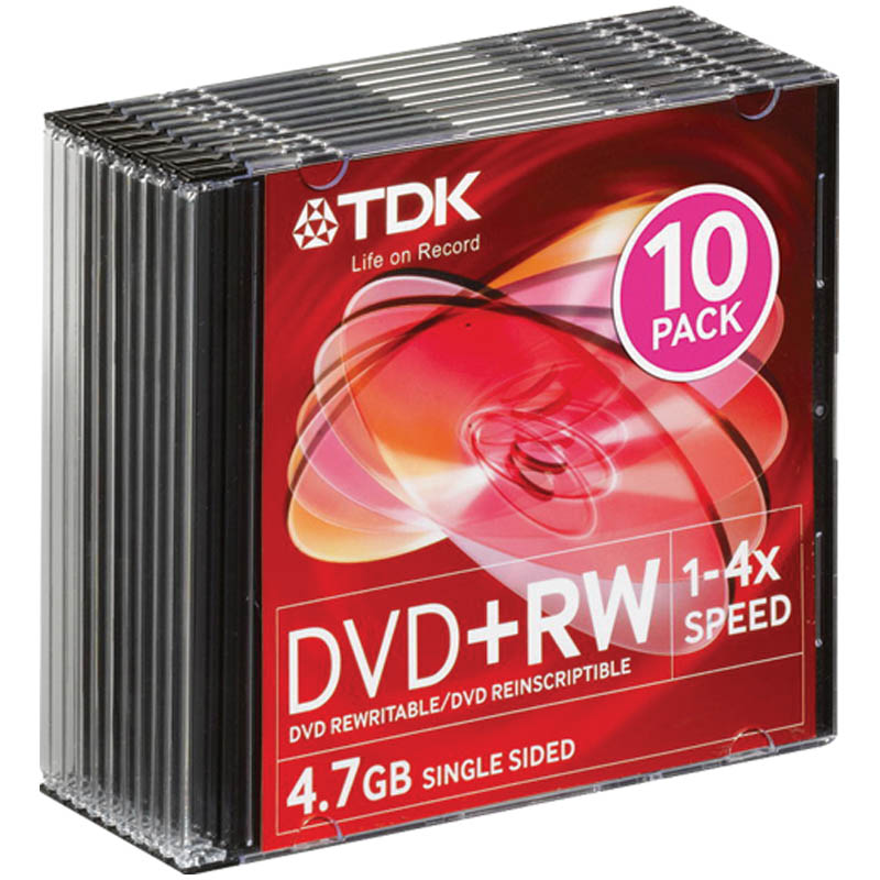 Диск DVD+RW 4.7Gb TDK 4x Slim