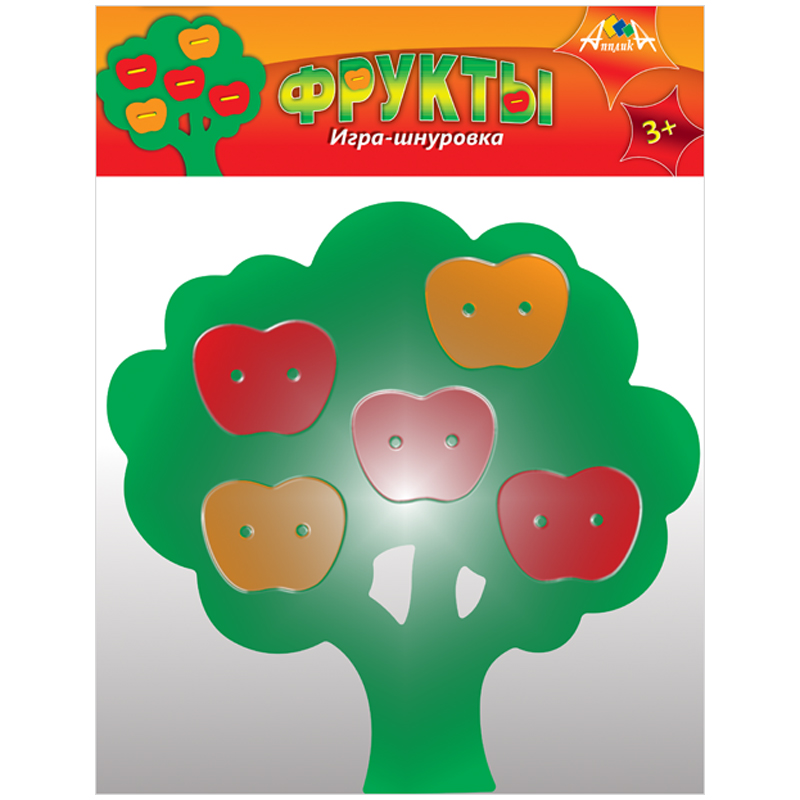 Игра-шнуровка "Фрукты. Яблоки"