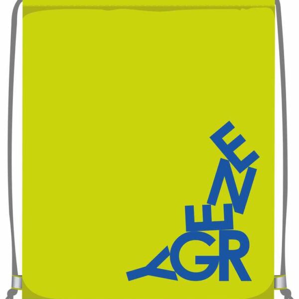 Сумка для сменной обуви Lamark Energy/Энергия, 34х42 см, на шнурке, светоотражающие элементы, цвет лайм