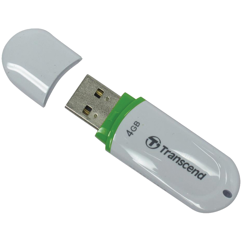 Память Transcend "JetFlash 330"   4Gb, USB 2.0 Flash Drive, белый