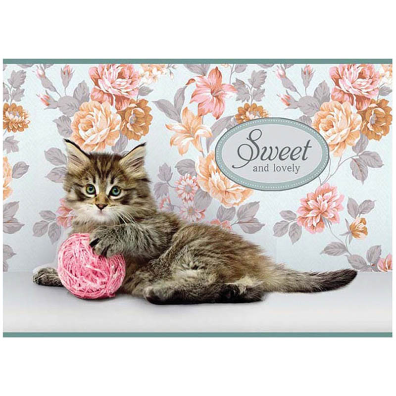 Альбом для рисования 12л. А4 на скрепке "Питомцы. Sweet pets", блок 100 г/м2, обл. офсет