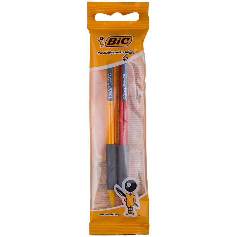 Набор механических карандашей Bic "Matic Grip" 0,5мм, 2шт, с ластиком, блистер