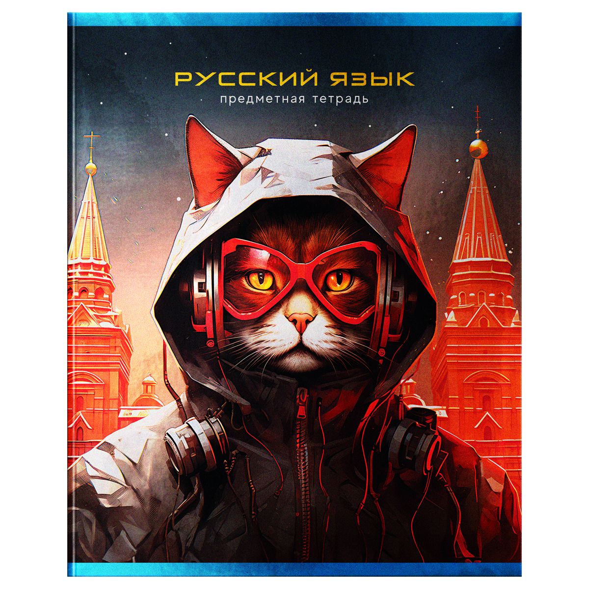 Тетрадь предметная 48л., BG "Мир будущего" - Русский язык, металлизированный картон