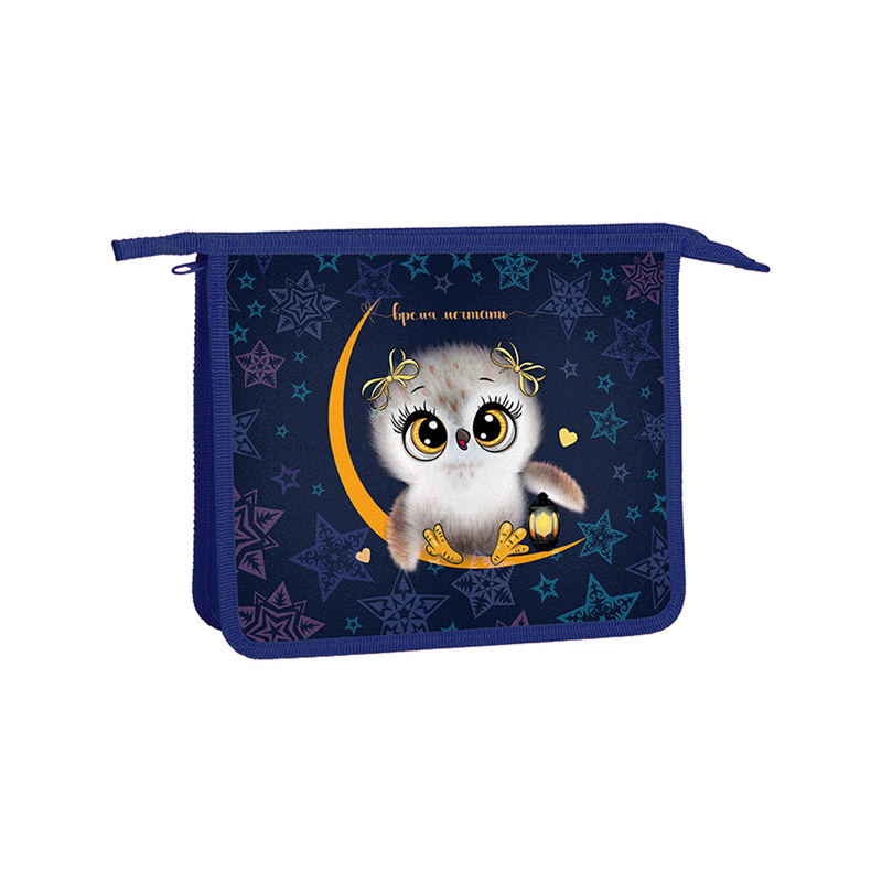 Папка для тетрадей 240*205*40 Berlingo "Owl dream", А5, 1 отделение, пластик, на молнии