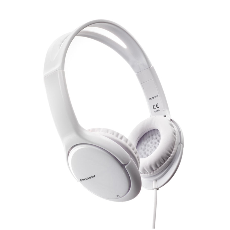 Наушники мониторы Pioneer SE-MJ711-W 1.2м белый проводные (оголовье)