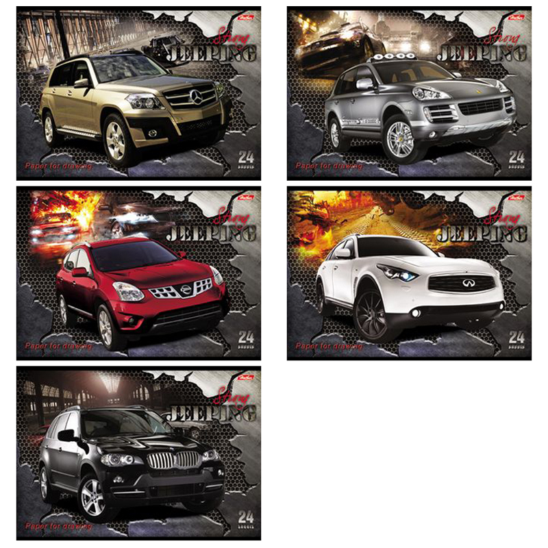 Альбом для рисования 24л. А4 на скрепке "JEEPING"