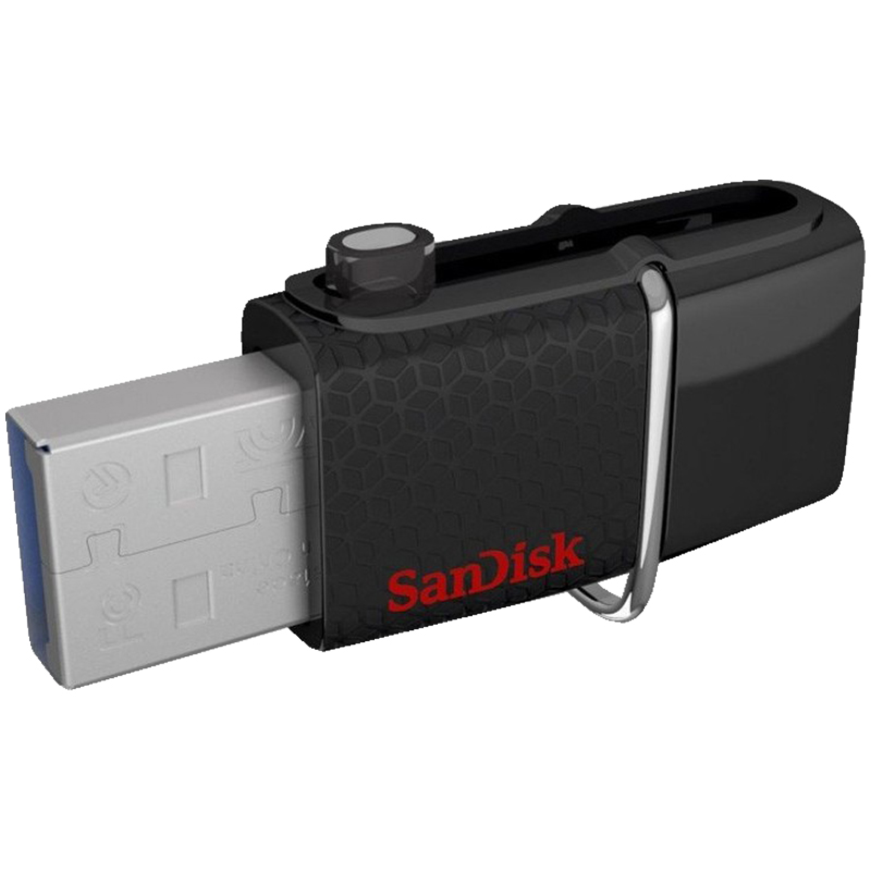 Память SanDisk "OTG Dual Drive"  32GB, USB3.0/microUSB, Flash Drive, черный