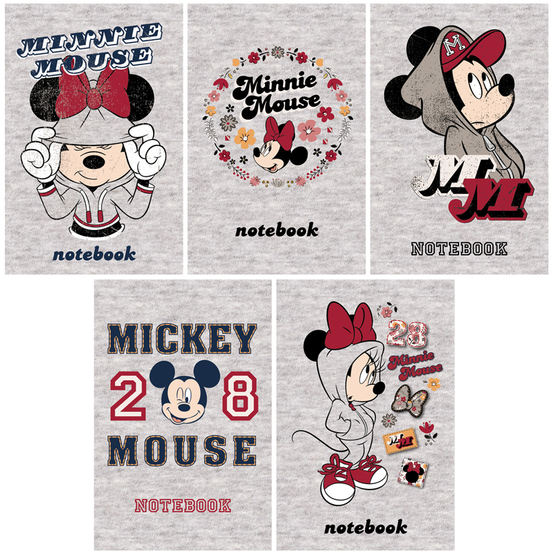 Блокнот А7 48л. на склейке Hatber "Disney. Микки Маус", 3-х цветный блок