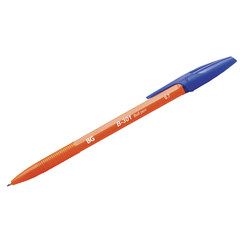 Ручка шариковая BG "B-301 orange" синяя, 0,7мм