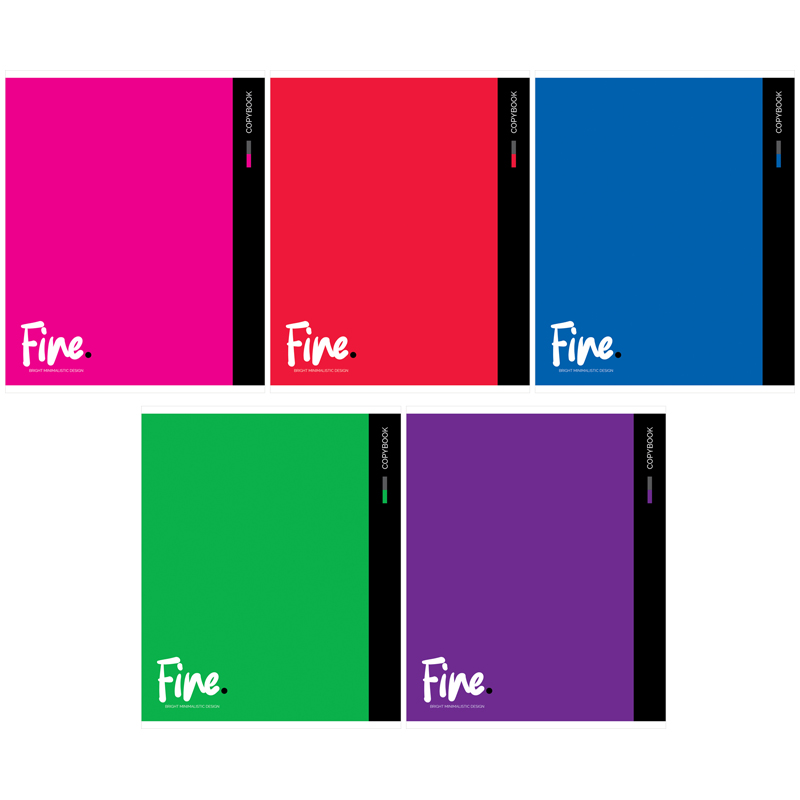 Тетрадь 96л., А5, клетка ArtSpace "Моноколор. Fine color", ВД-лак