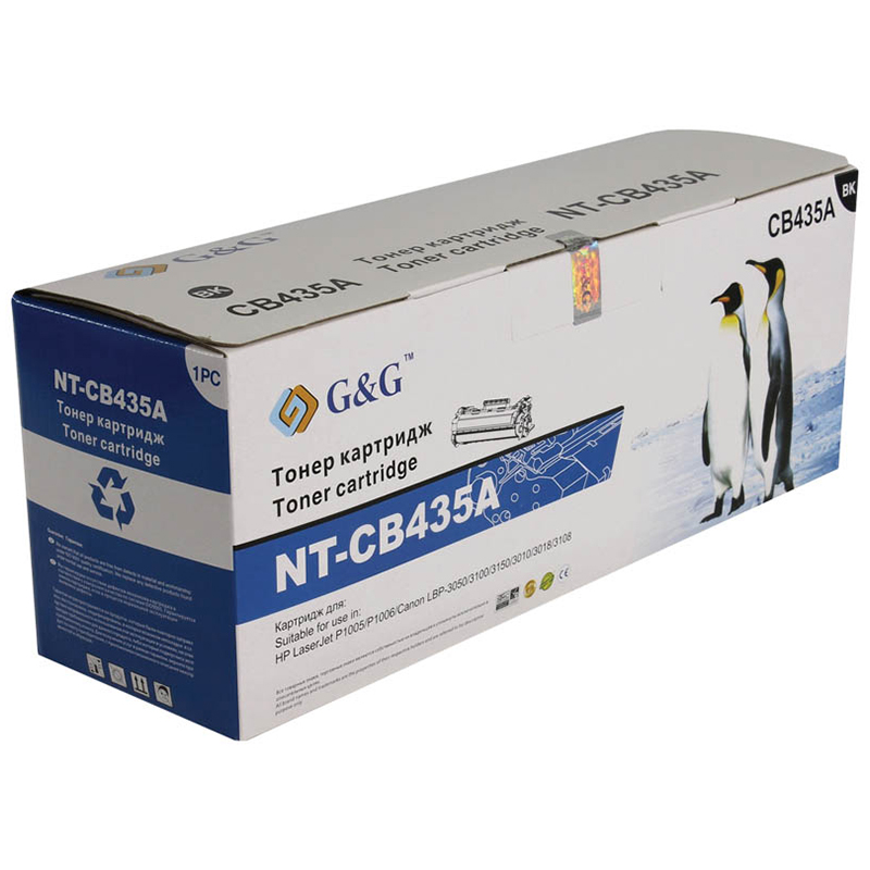 УЦЕНКА - Картридж совм. G&G CB435A черный для НР LJ P1005/1006/1007/1008 (1,5K)