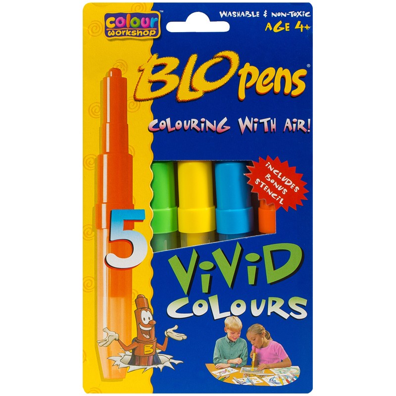 Фломастеры воздушные BLOpens "Vivid Colours", 05цв., картон, европодвес