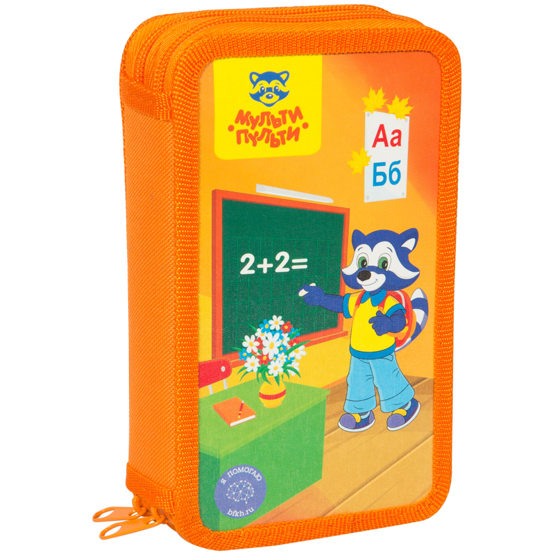 Пенал 2 отделения, 190*110 Мульти-Пульти "Приключения Енота", ламинация