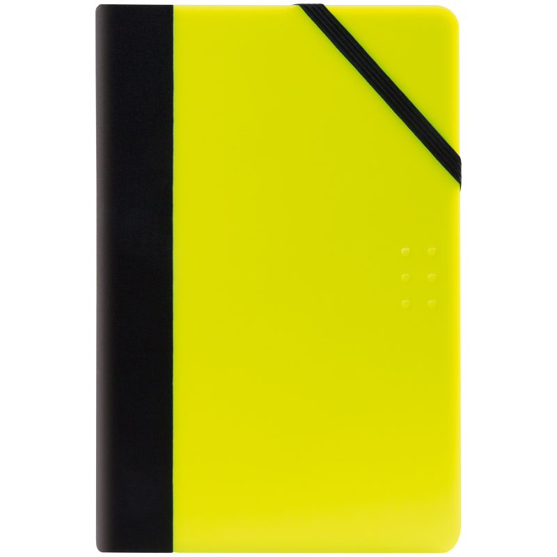 Ежедневник недатир. A5, 104л., пластик, Milan "Flash Yellow", желтый