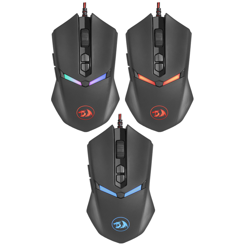 Мышь игровая Redragon Nemeanlion 2, USB, 800-7200dpi, с подстветкой, черный, 6btn+Roll