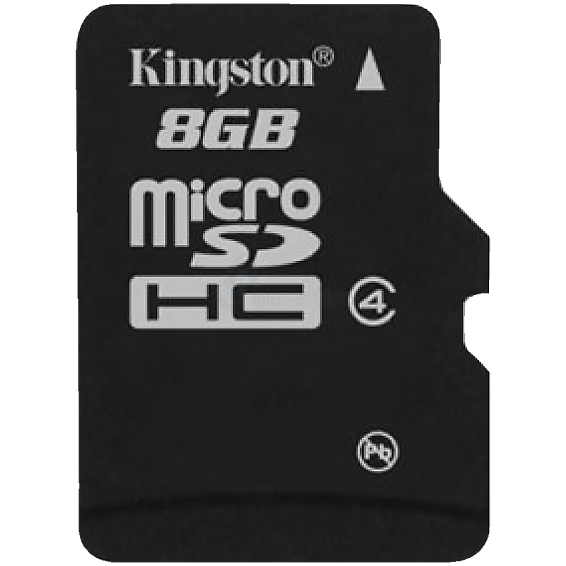 Карта памяти Kingston MicroSDHC  8GB, Class 4, скорость чтения 4Мб/сек
