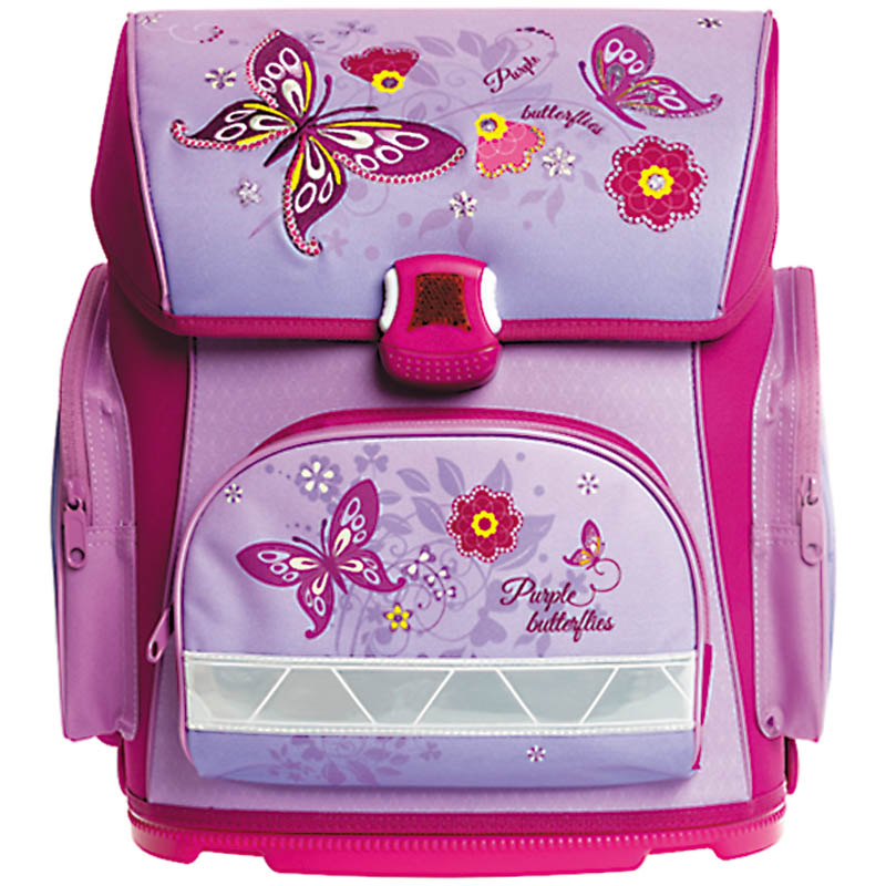 Ранец Optimum "Violet Butterfly" 37*30*17см, 1 отделение, 3 кармана, анатомическая спинка