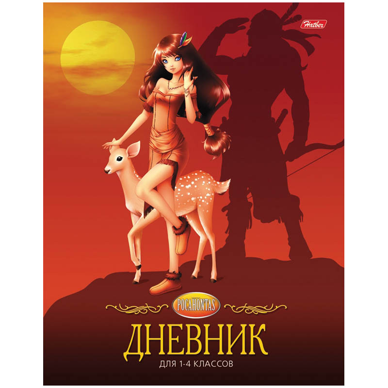 Дневник 1-4 кл. 48л. ЛАЙТ "Индейская принцесса (Toon Studio)", полноцв.печать