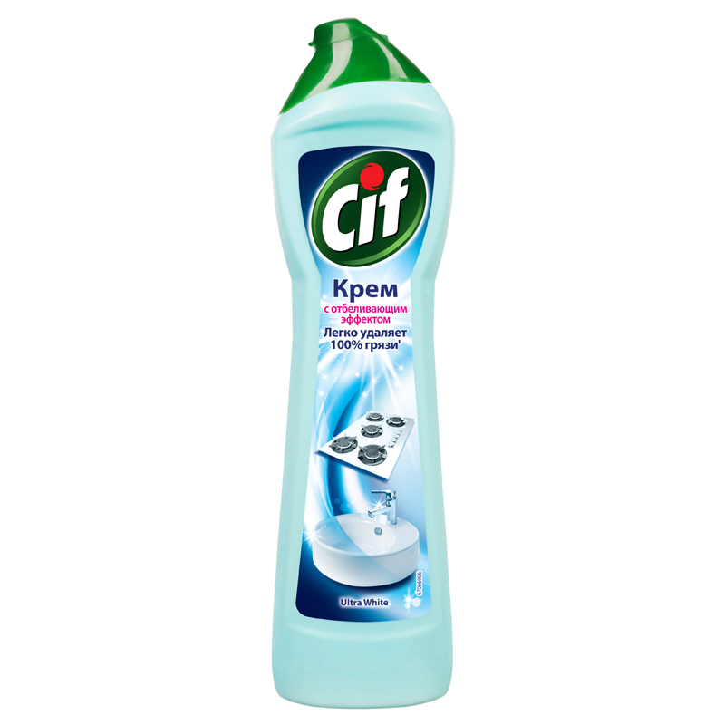 Средство чистящее Cif "Ultra White Ледяной бриз", крем, отбеливающий эффект, 450мл