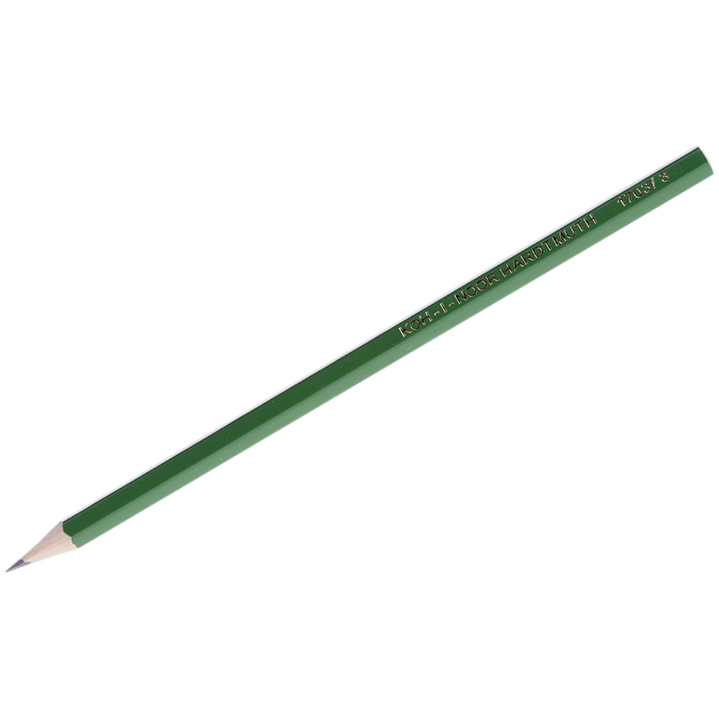 Карандаш ч/г Koh-I-Noor "Alpha" H, зеленый корпус, заточен.