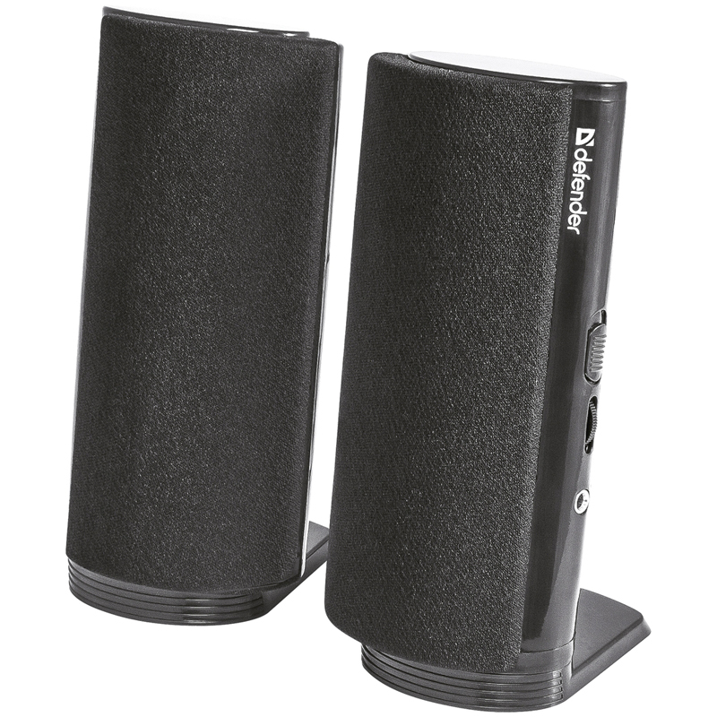 Колонки Defender SPK 210, 2*2W, 220В, раз. для наушников, черный
