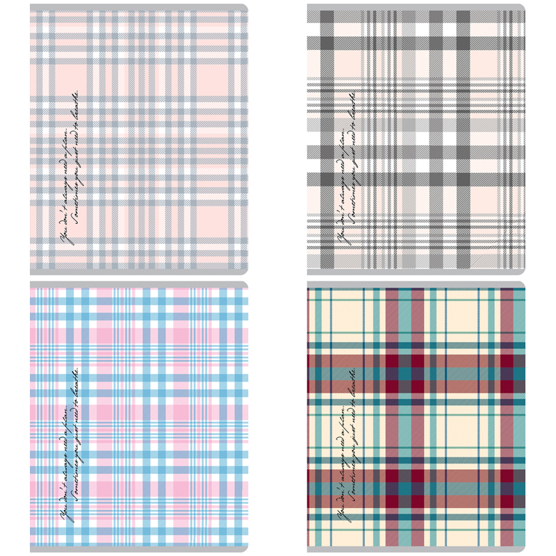 Тетрадь 48л., А5, клетка Greenwich Line "Trendy checks", фактурное тиснение, 70г/м2