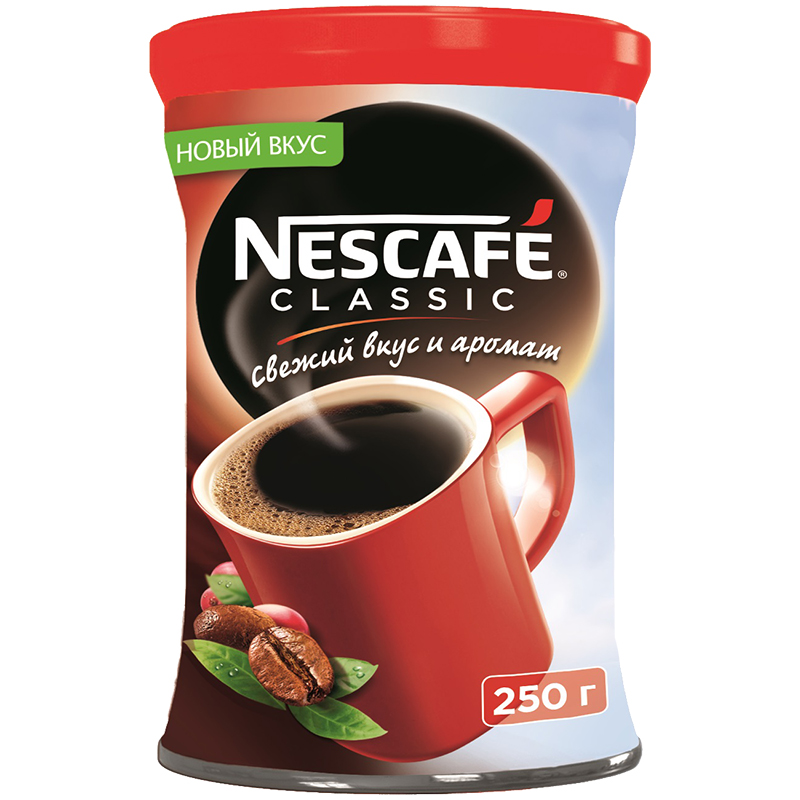 Кофе растворимый Nescafe "Classic", гранулированный, жестяная банка, 250г