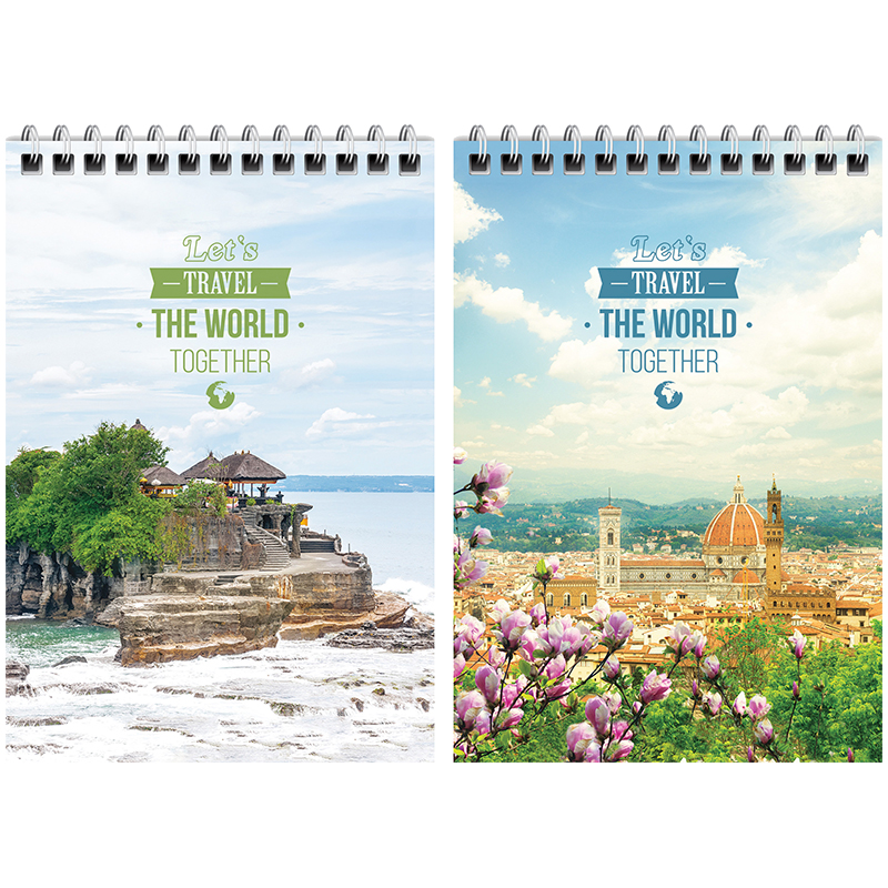 Блокнот А6 40л. на гребне ArtSpace "Путешествия. Let's travel"