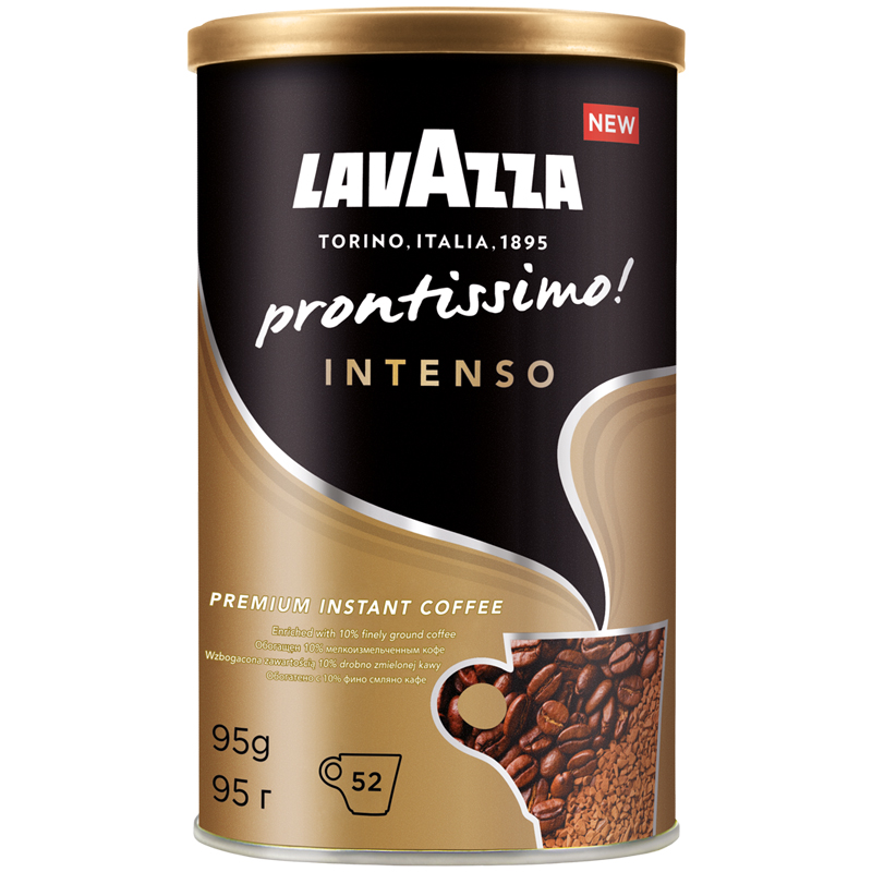 Кофе растворимый Lavazza "Prontissimo Intenso", железная банка, 95г