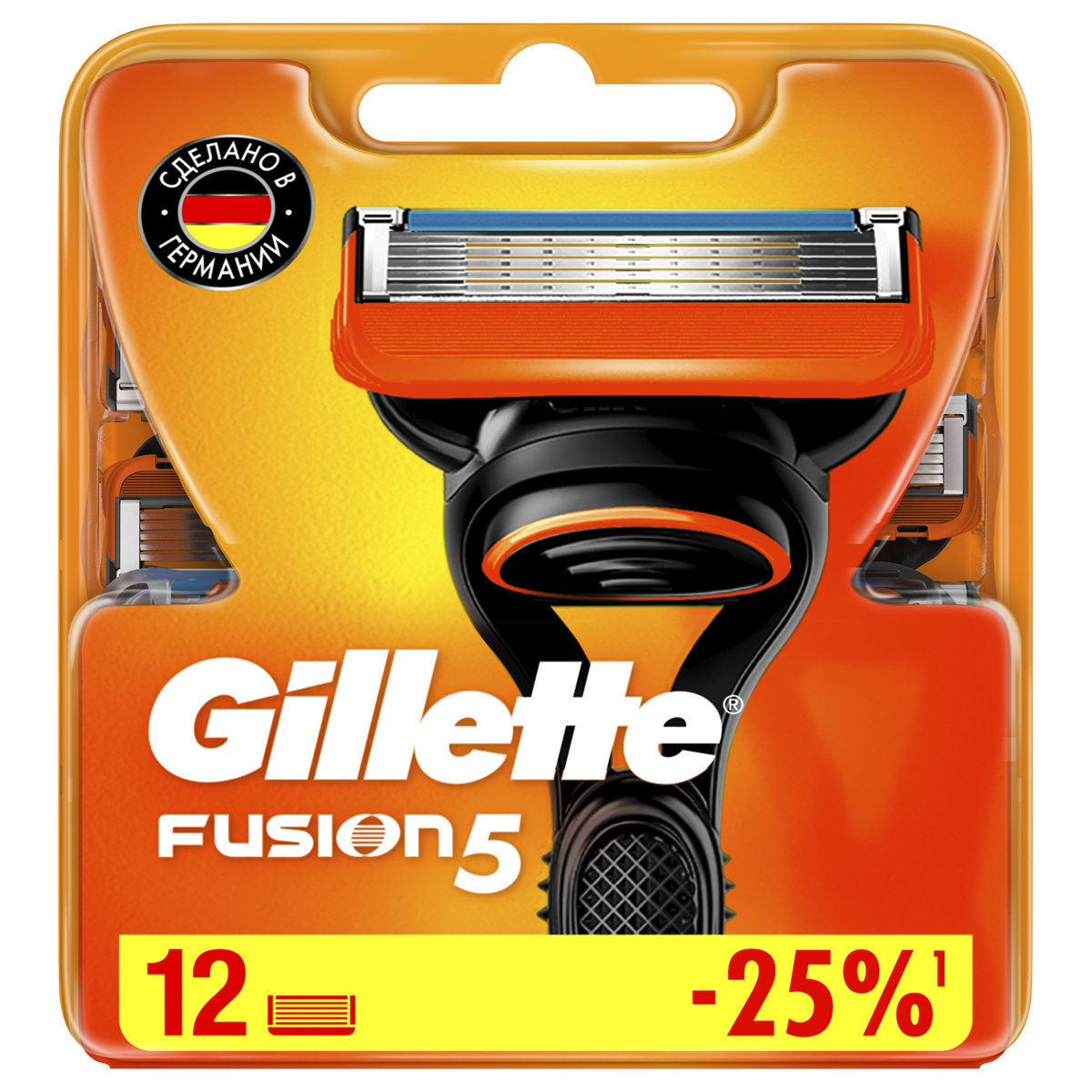 Кассеты для бритья сменные Gillette "Fusion", 12шт (ПОД ЗАКАЗ)
