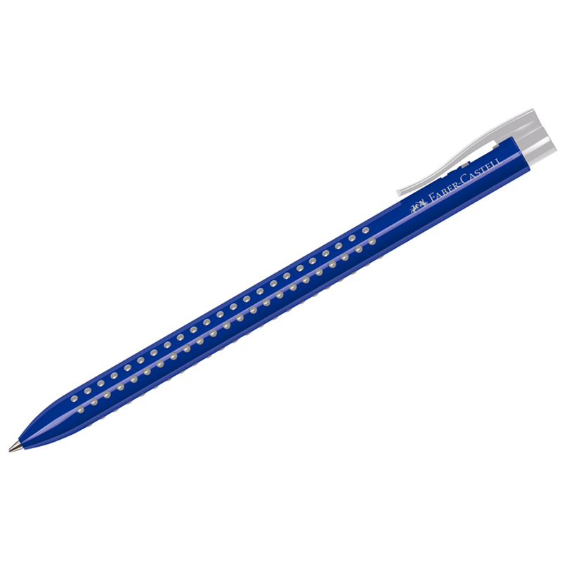 Ручка шариковая автоматическая Faber-Castell "Grip 2022" синяя, 1,0мм, трехгран., синий корпус