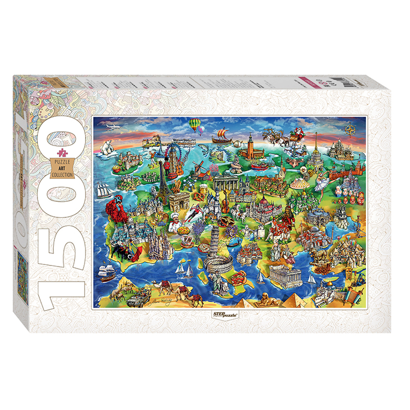 Пазл 1500 эл. Step Puzzle "Art collection. Достопримечательности"