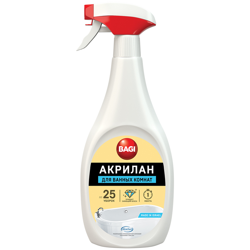 Чистящее средство для сантехники Bagi "Акрилан", с курком, 400мл
