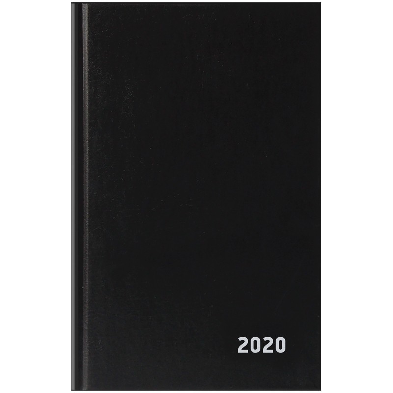 Ежедневник датир. 2020г., A5, 168л., бумвинил, OfficeSpace, черный