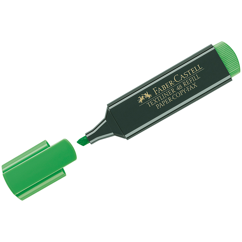 Текстовыделитель Faber-Castell "1548" зеленый, 1-5мм